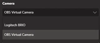 Select OBS Virtual Camera